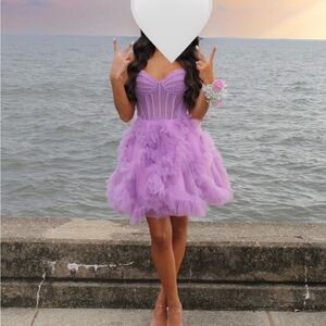 Elegant Purple Hoco Dress